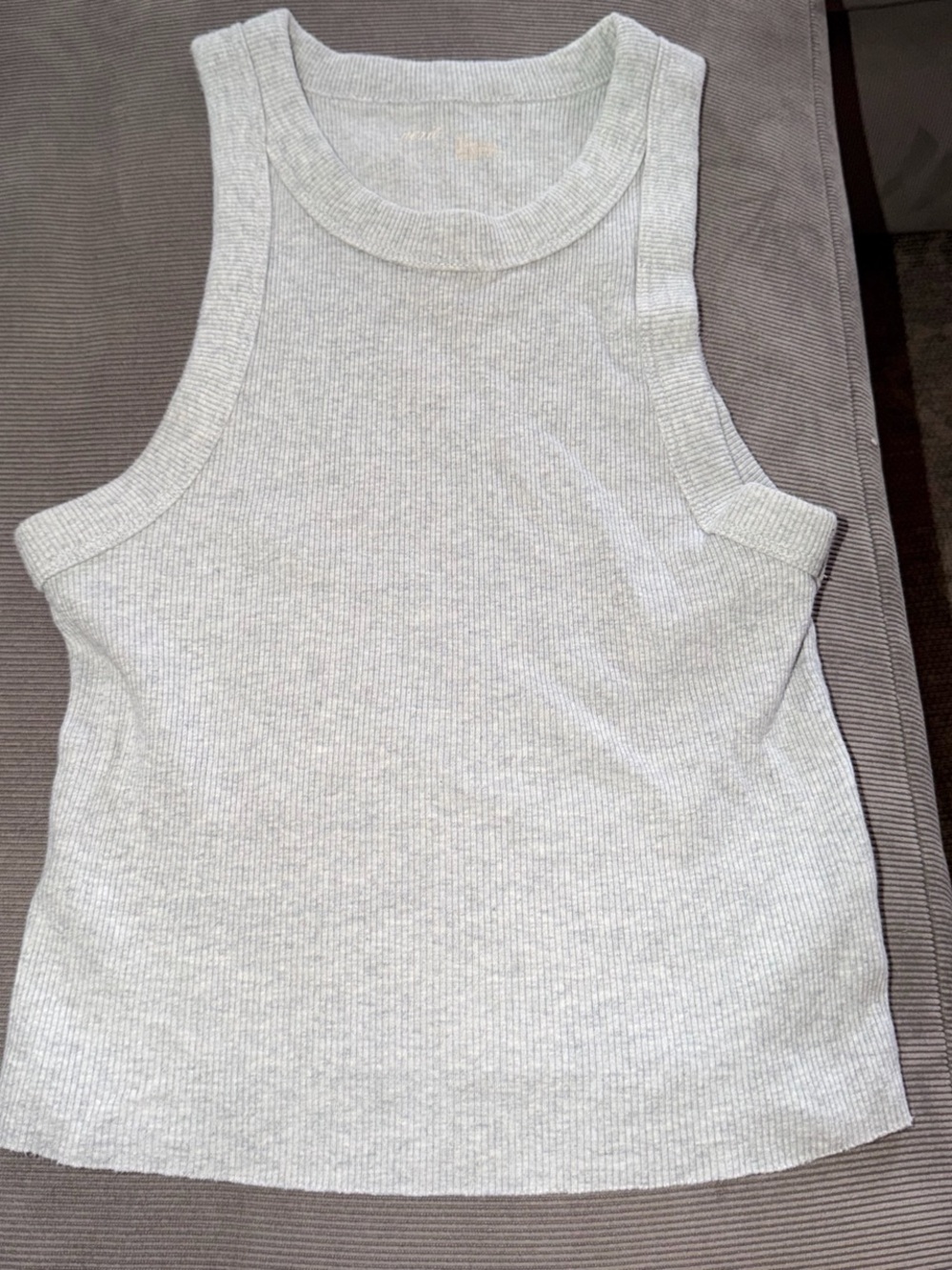 aerie Light Gray Ribbed Tank Top